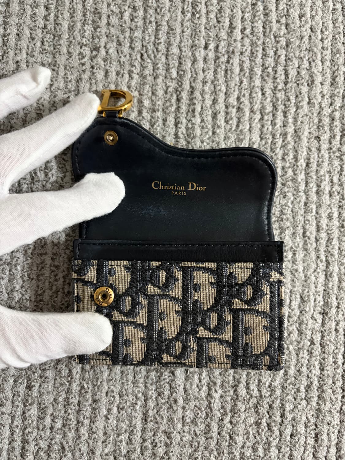 디올 오블리크 새들 카드지갑 상품이미지5