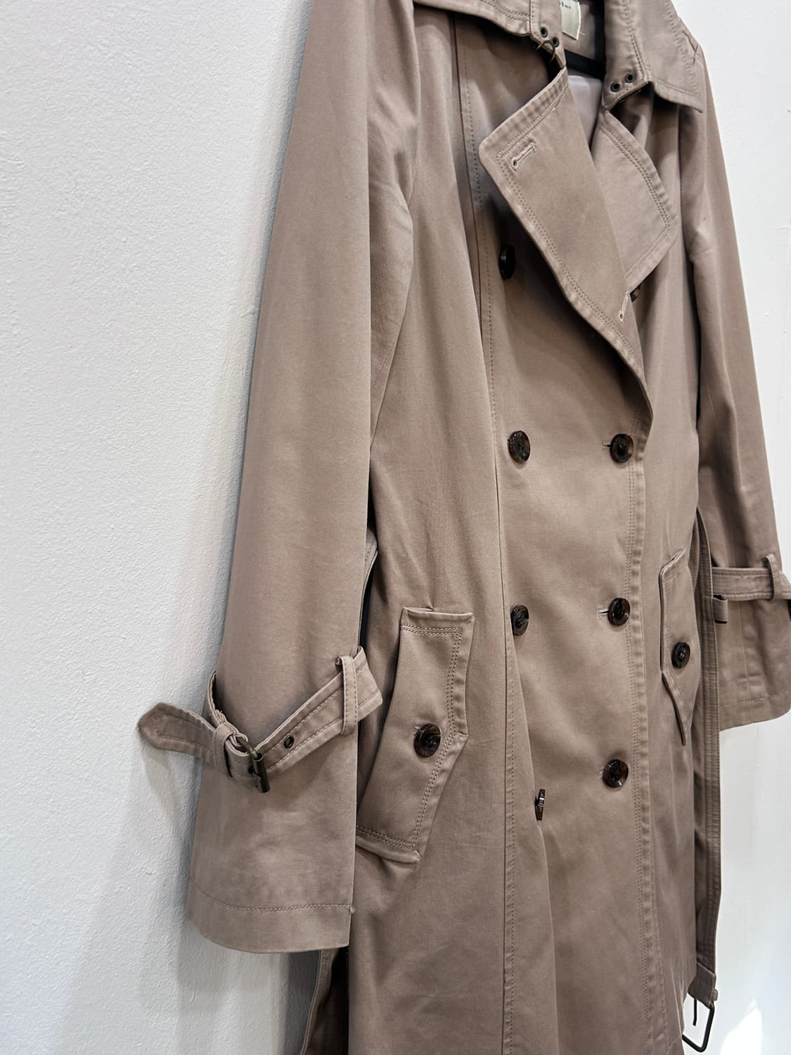 [55-66] 제시뉴욕 베이지 트렌치코트 여성 66사이즈 상품이미지5