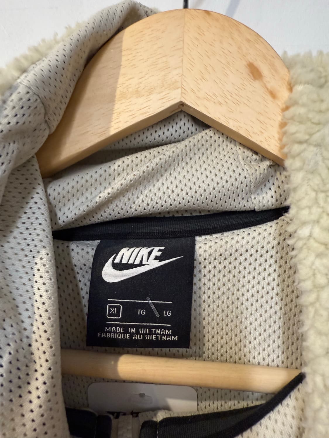 나이키 아이보리 플리스 후드집업 상품이미지3