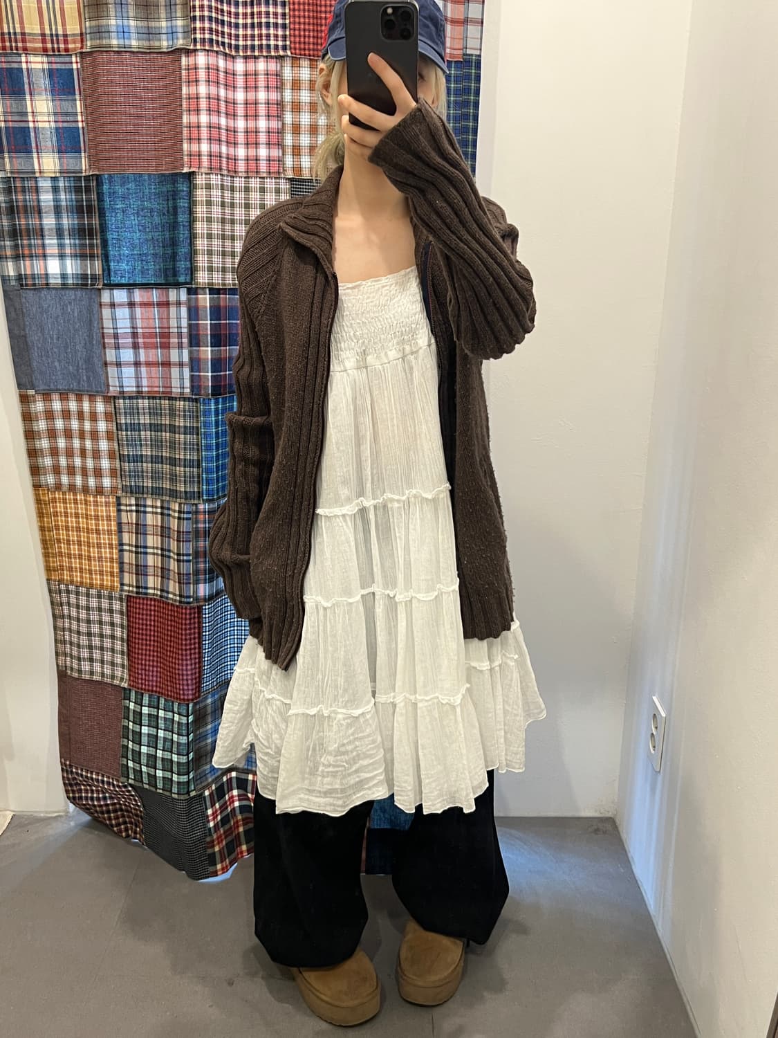 Gap 초코 브라운 니트 집업 상품이미지4