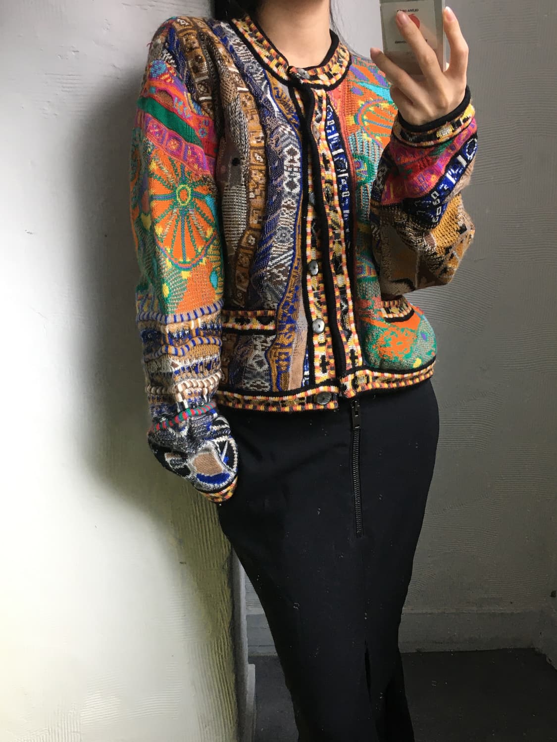 Coogi 쿠지 멀티컬러 케이블 니트 가디건 상품이미지2