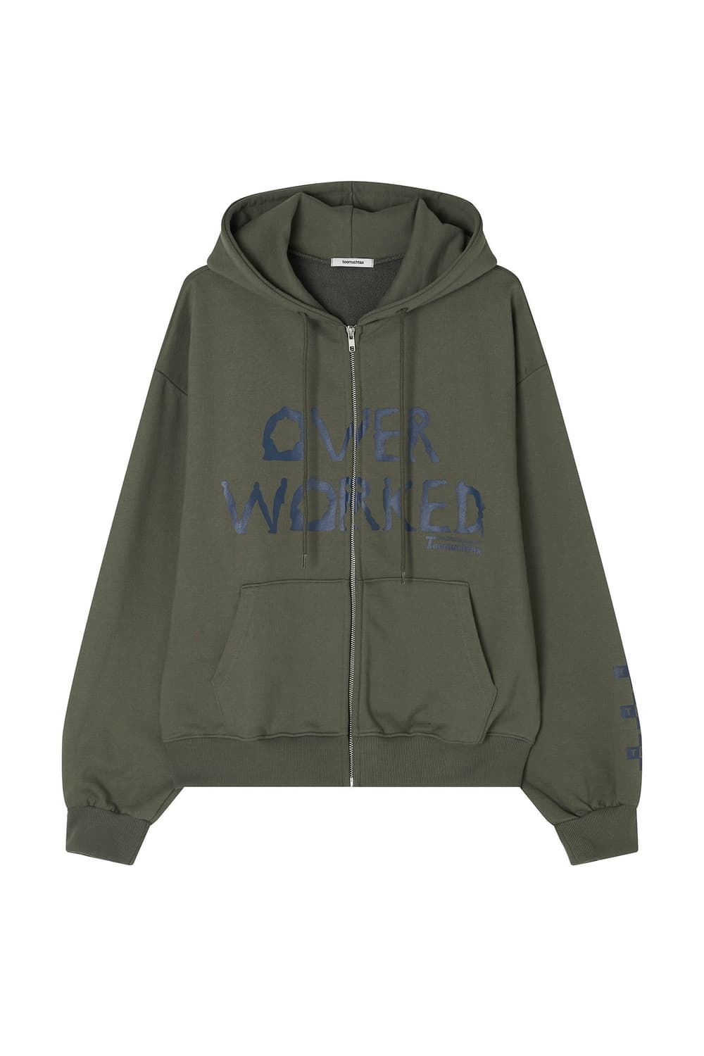 (택O) 투머치택스 오버워크 후드집업 (카키) 상품이미지5