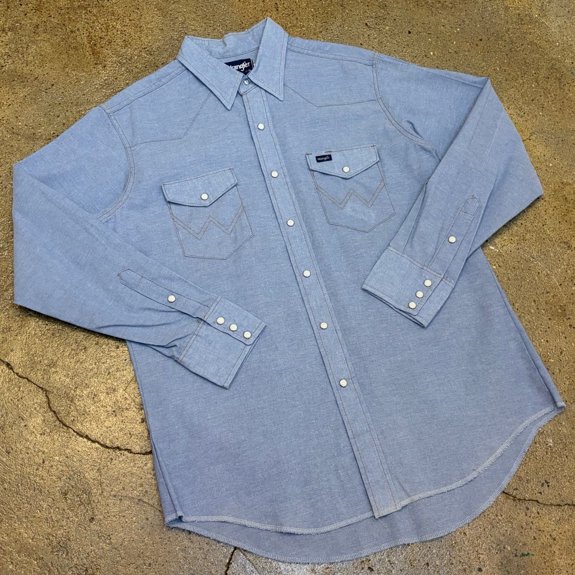 새상품급 90s 미국빈티지 랭글러 웨스턴 헤지청 셔츠 청셔츠 청남방 상품이미지2