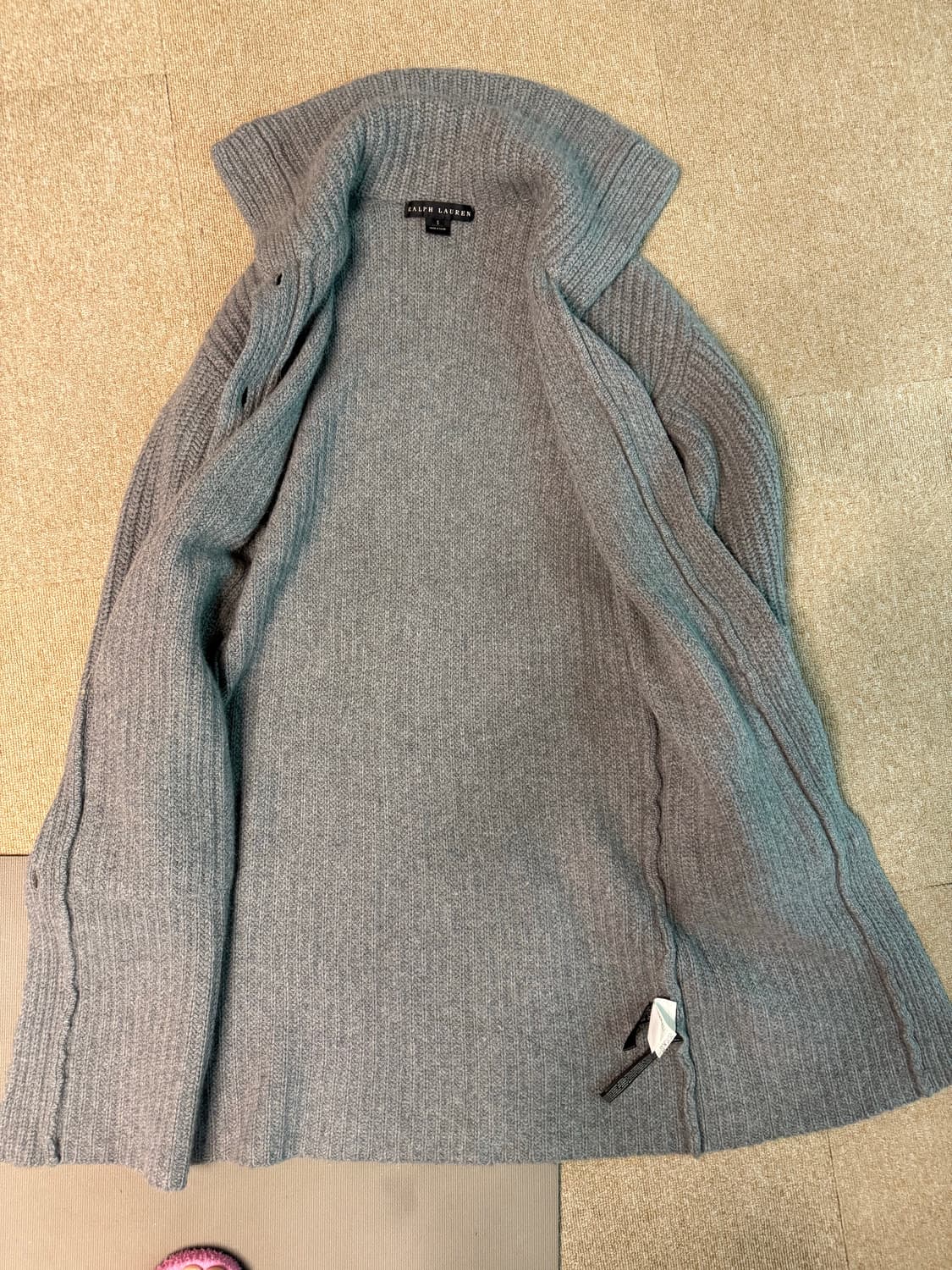 랄프로렌  블랙라벨  캐시미어 블랜드 롱 가디건  s  상품이미지4