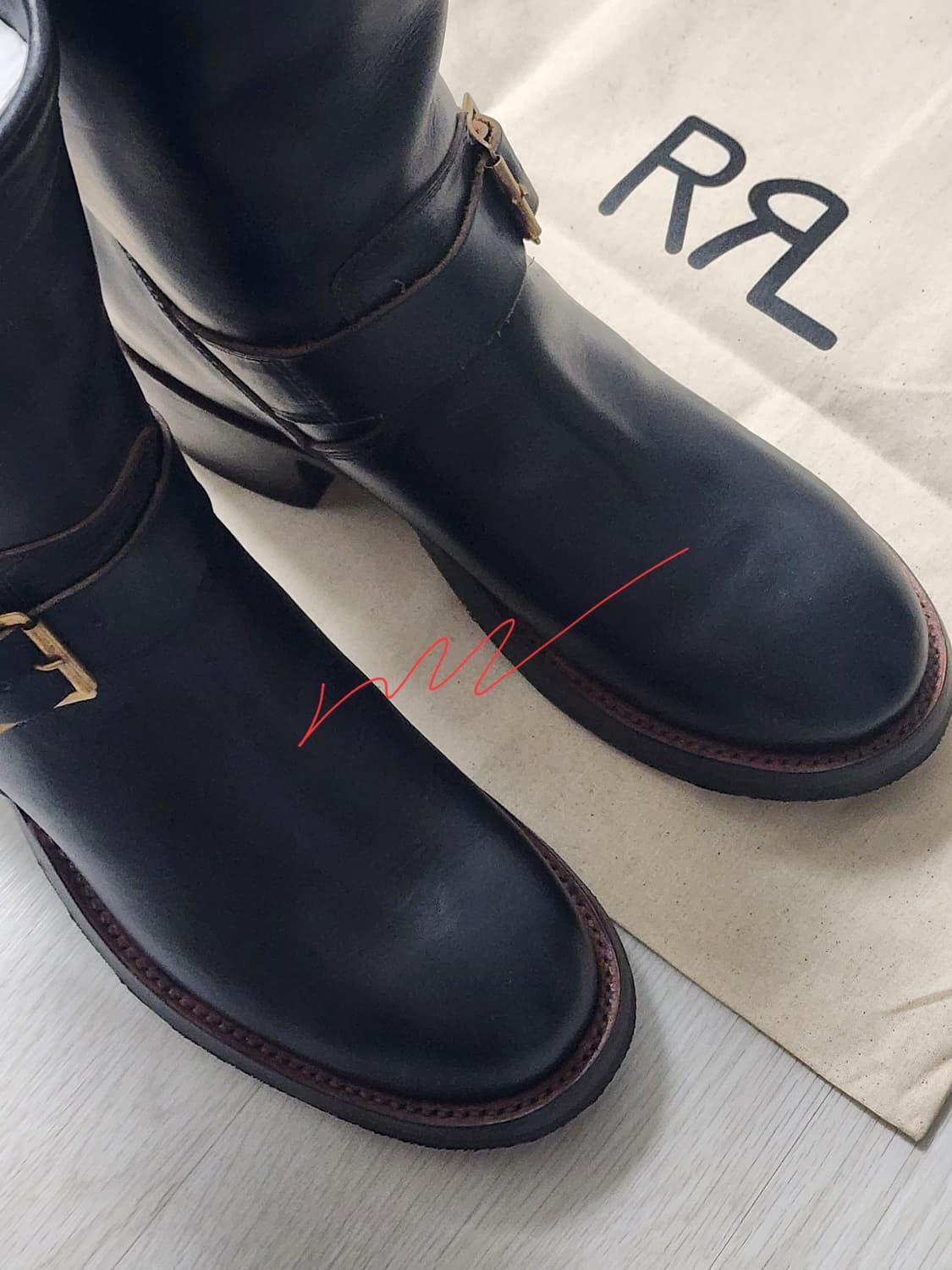 (새상품) rrl 더블알엘 엔지니어부츠 8D 상품이미지4