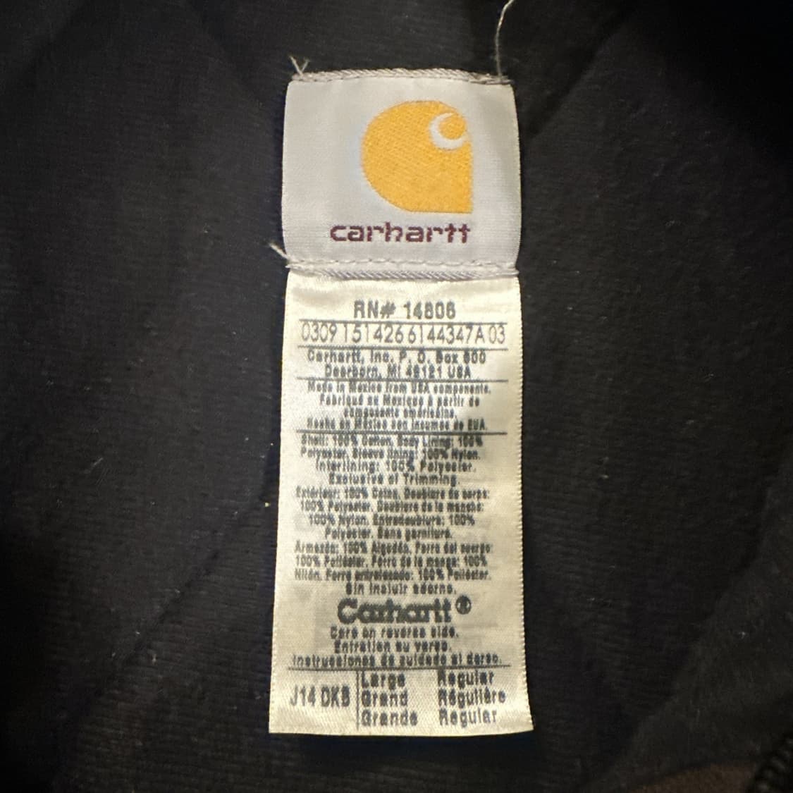 칼하트 J14 디트로이트 자켓 다크브라운 상품이미지2