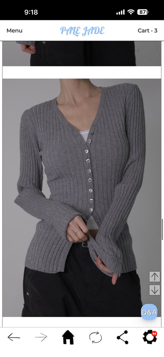 페일제이드 Mag Cardi Open Hem Long Ver 아이보리 상품이미지2