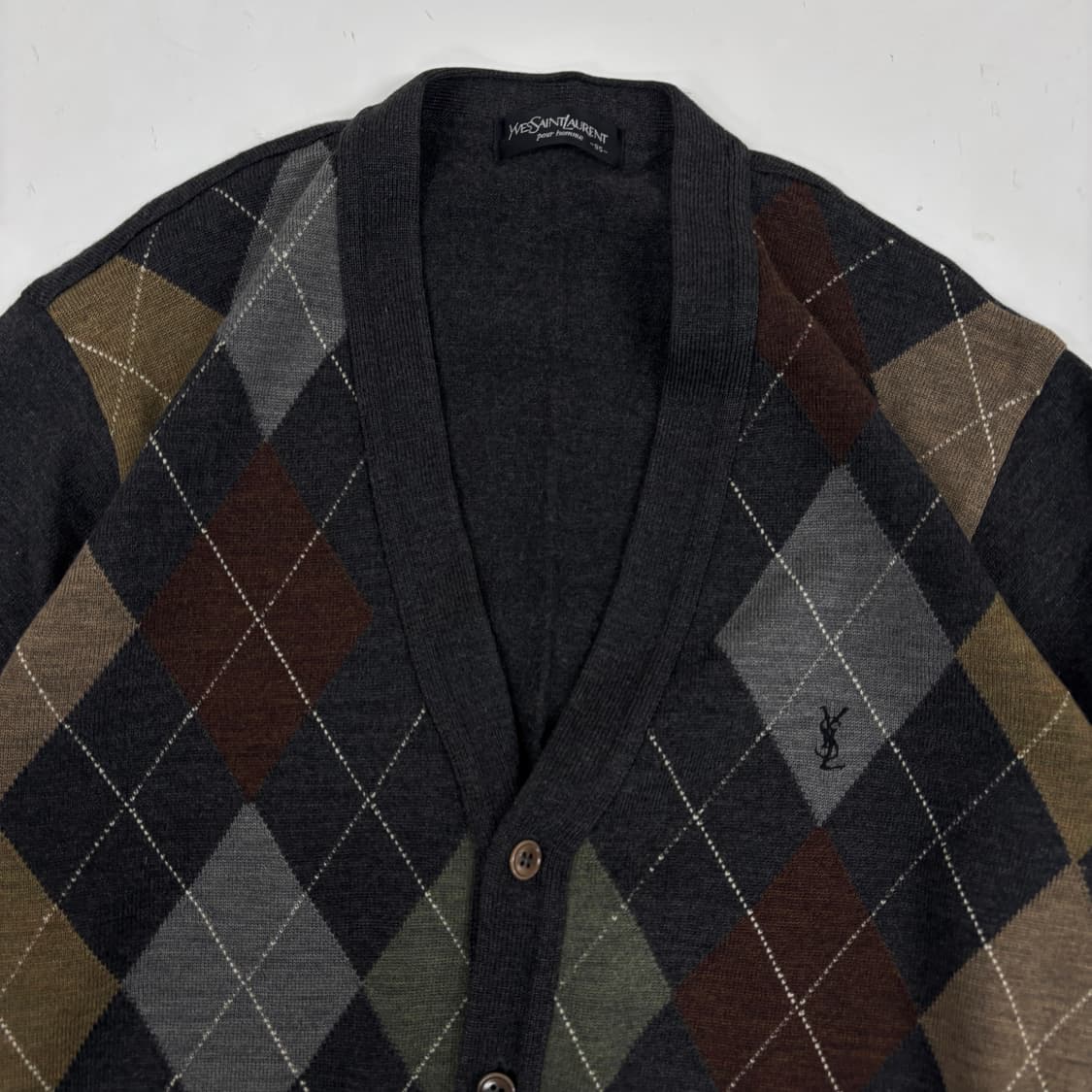 입생로랑 아가일 가디건 상품이미지4