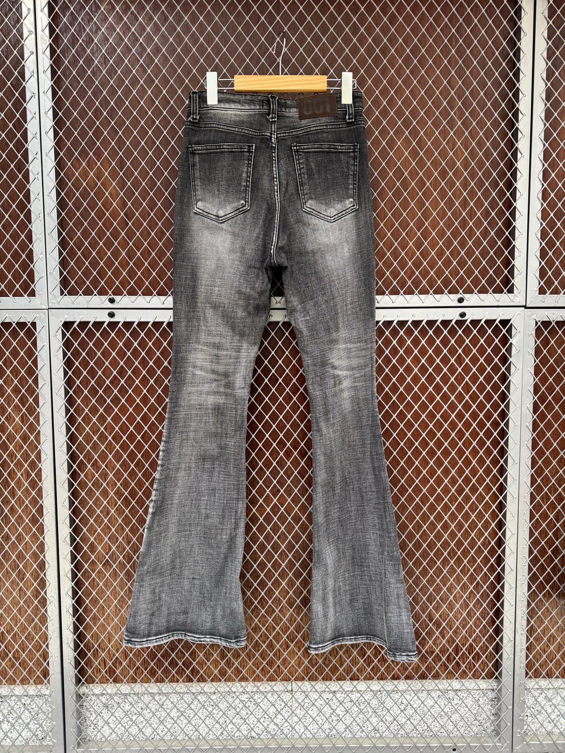 OOT 빈티지 워싱 부츠컷 y2k 흑청 그레이 데님팬츠 M 상품이미지3