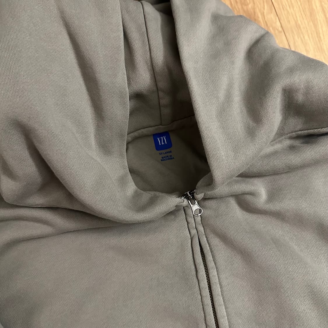 YZY 이지 Zip-Up Hoodie 집업후디 타우페 2XL 상품이미지2