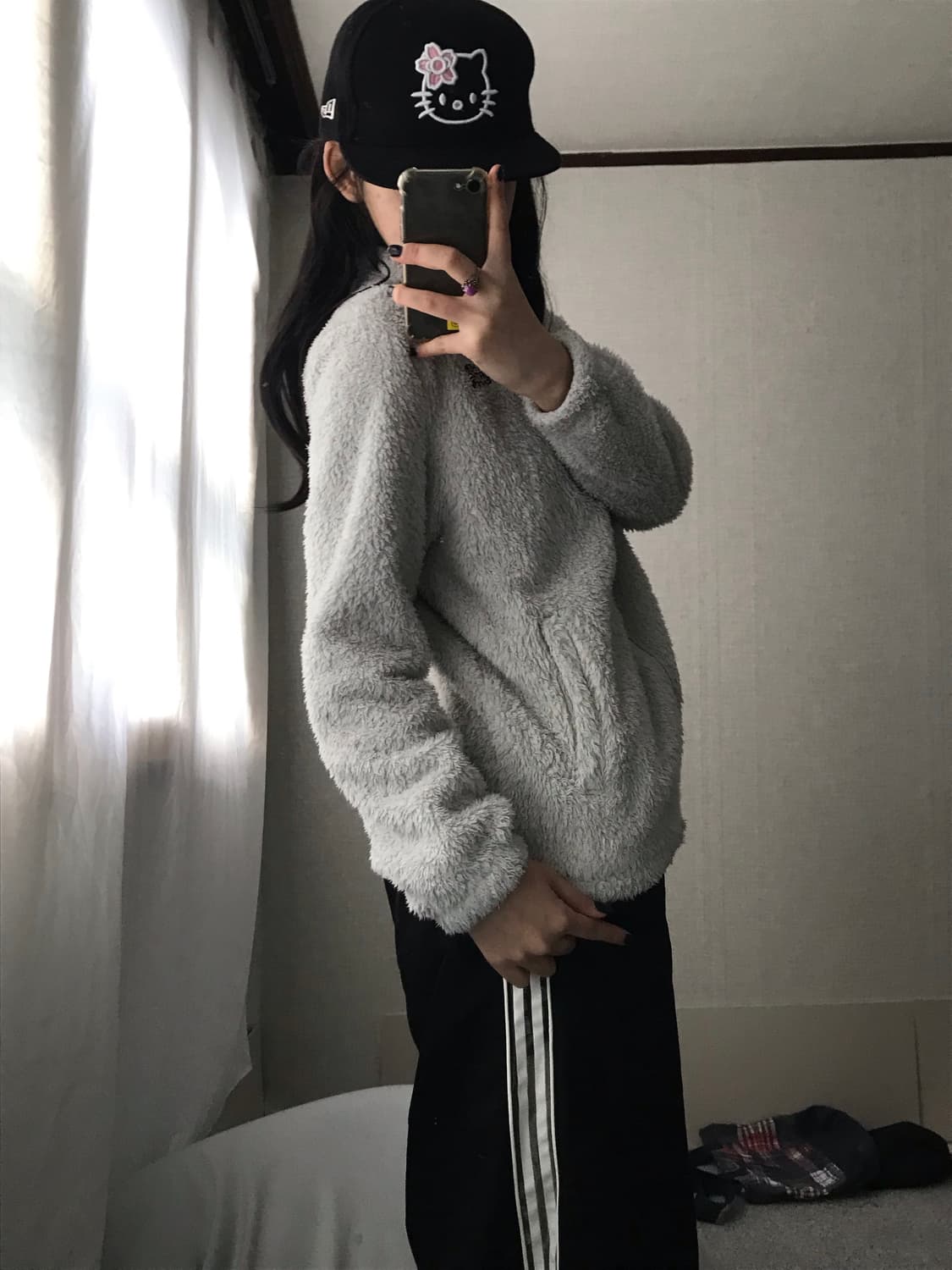 노페 연그레이 후리스 상품이미지5