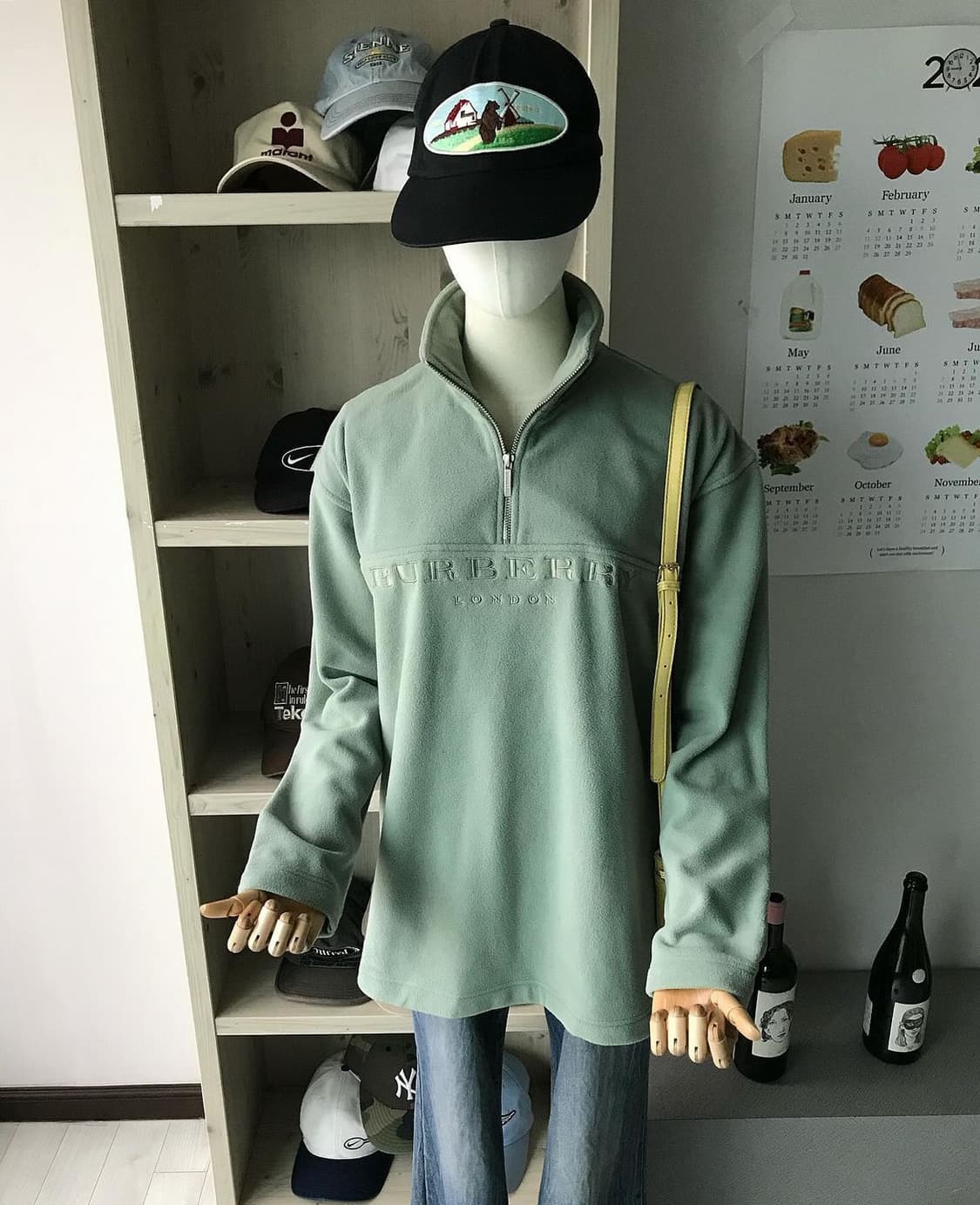 버버리 빅로고 반집업 후리스 상품이미지4