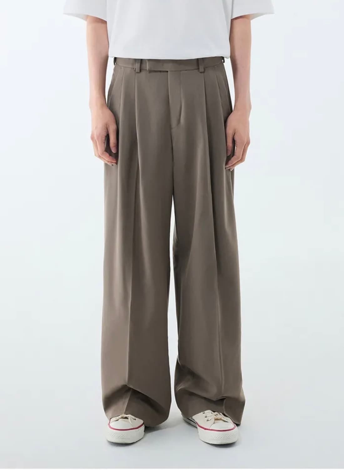 무신사 슈퍼 와이드 히든 밴딩 슬랙스 상품이미지1