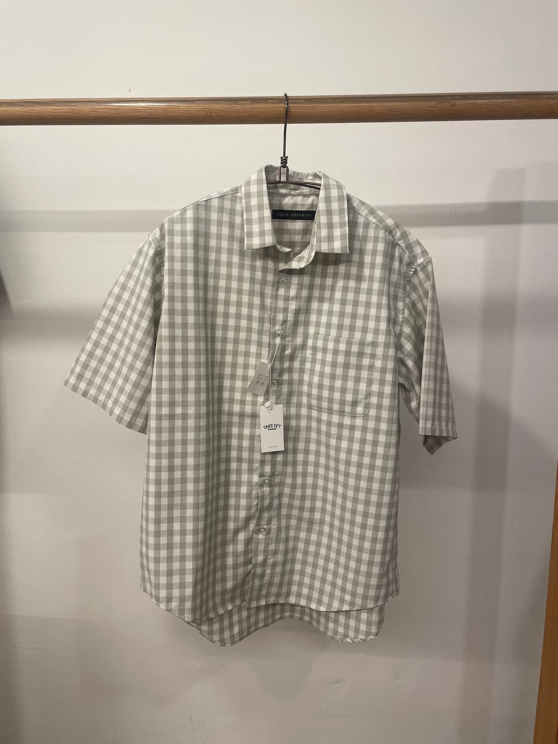 NANO UNIVERSE CHECK HALF SHIRT 상품이미지1