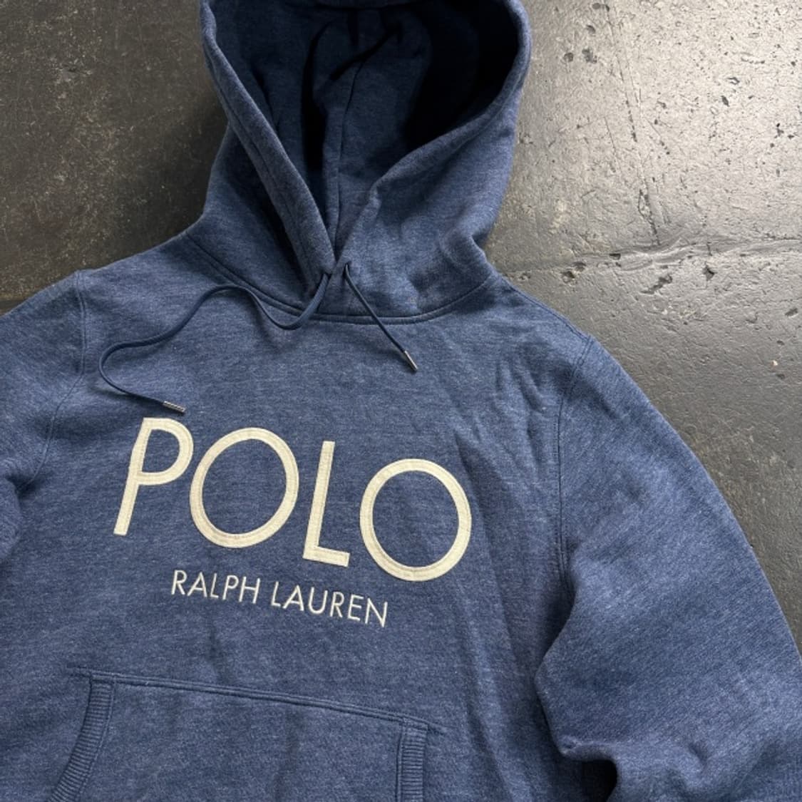 90 폴로 랄프로렌 빅로고 애쉬블루 후드티 상품이미지2