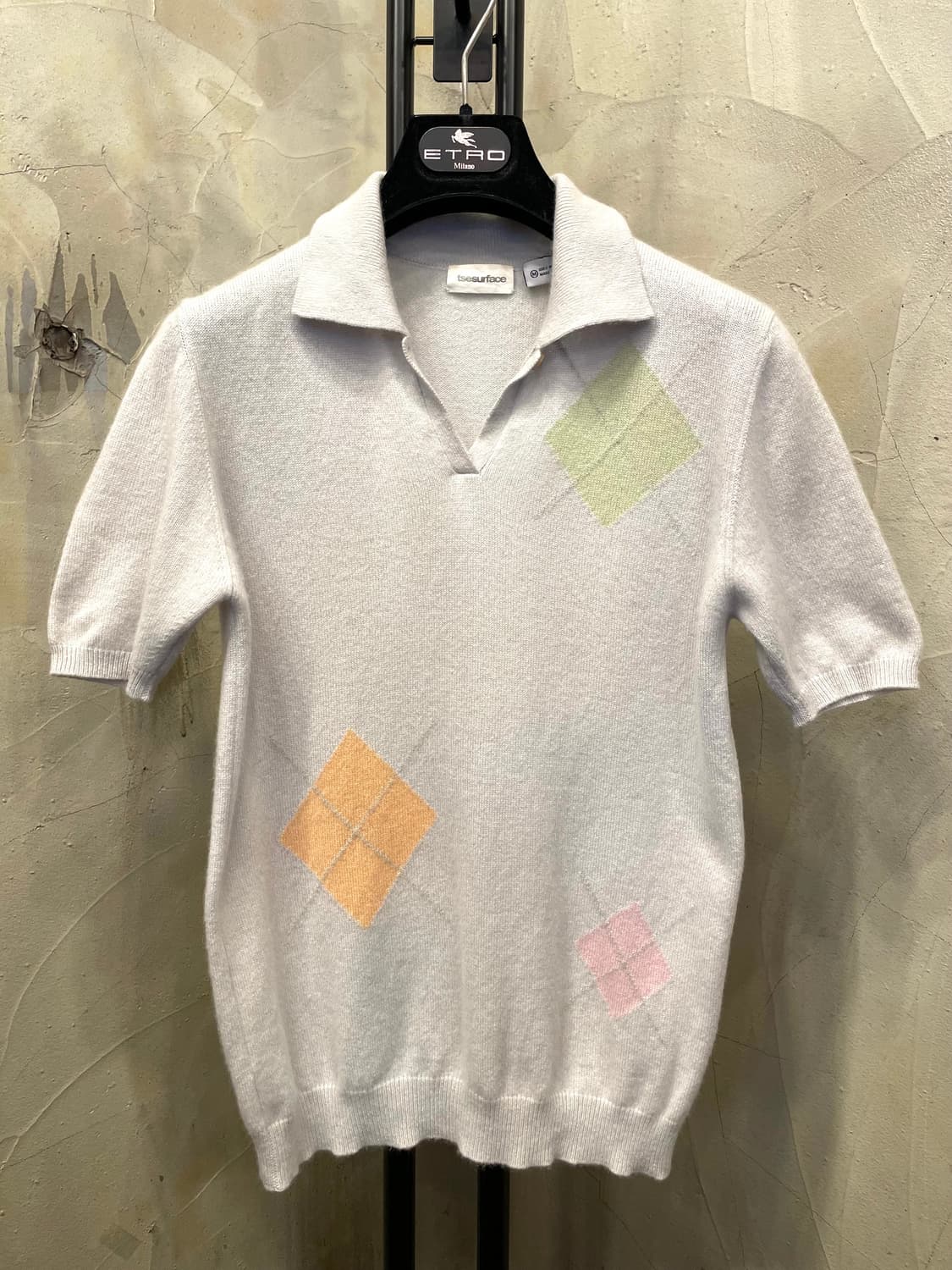 Tse 캐시미어100% 반팔 카라니트 55~66 상품이미지1