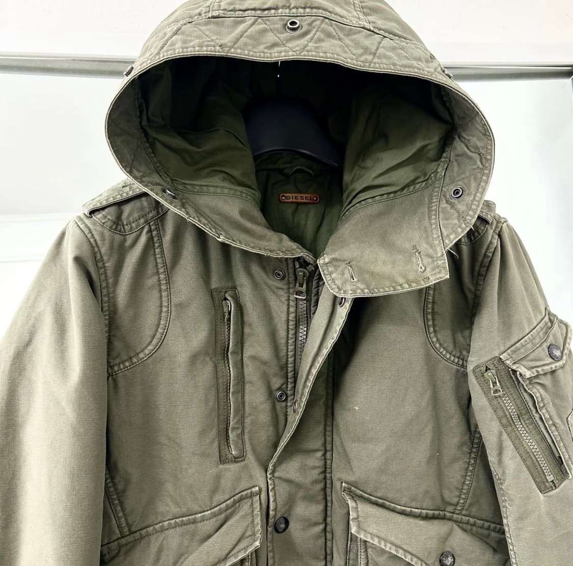디젤 밀리터리 후드 탱커 자켓 상품이미지6