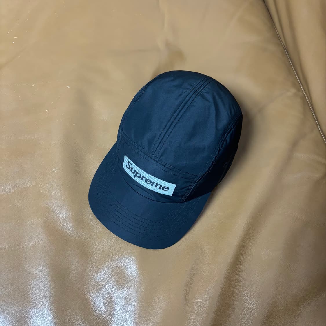 슈프림 캠프캡 모자 박스로고 22fw 리플렉티브 자카드 로고 블랙 상품이미지6