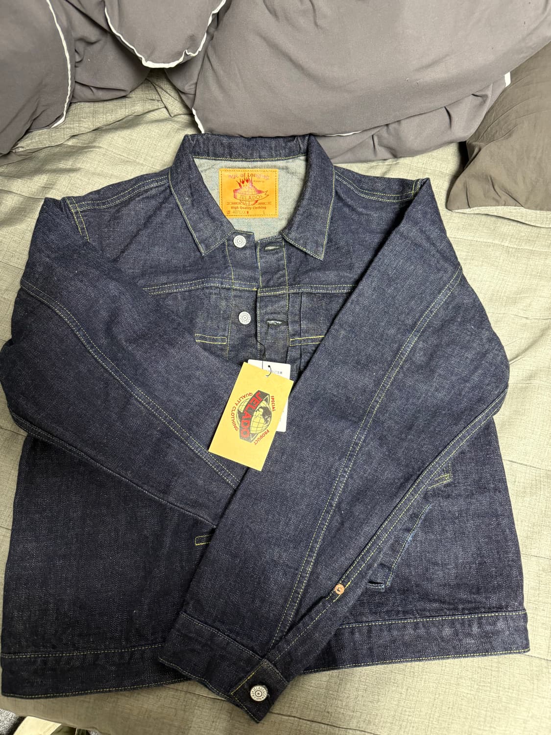 제라도 407exx L 새상품 데님자켓 판매합니다 상품이미지1