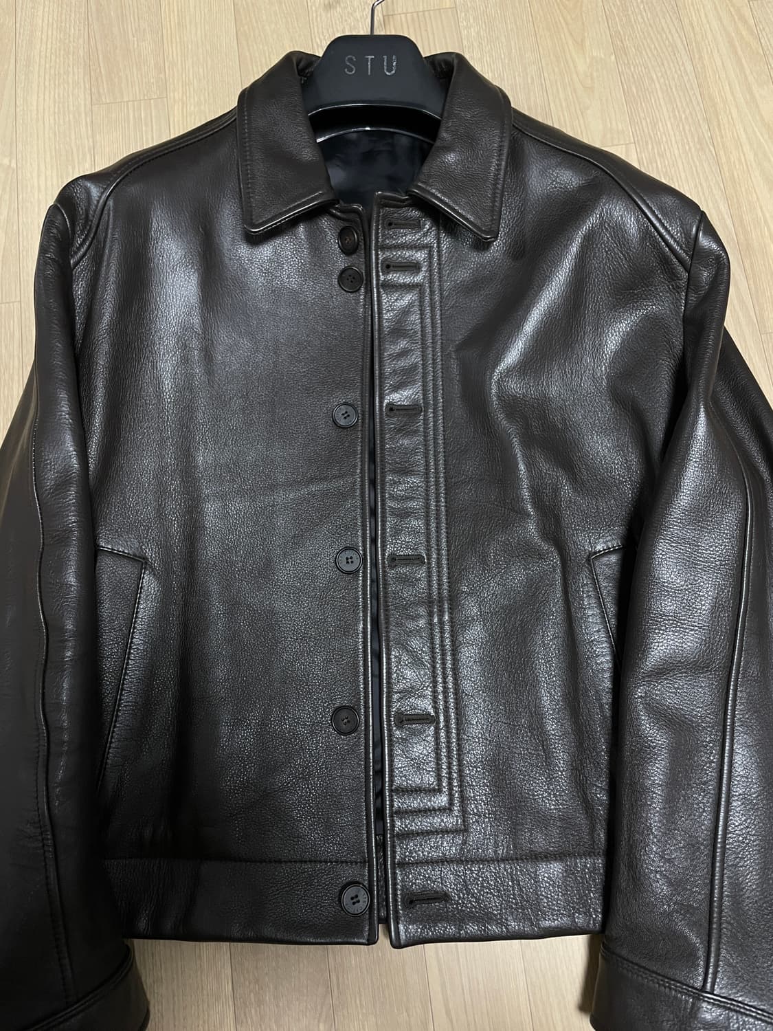 stu 20fw 래더자켓 다크브라운 상품이미지4