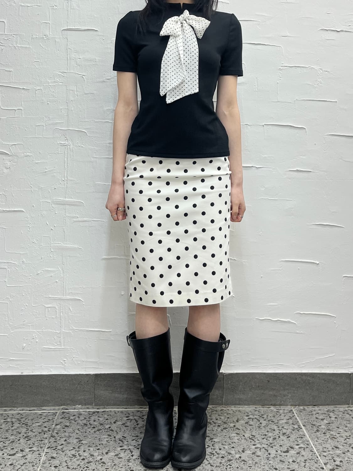 Black dot midi skirt 상품이미지2