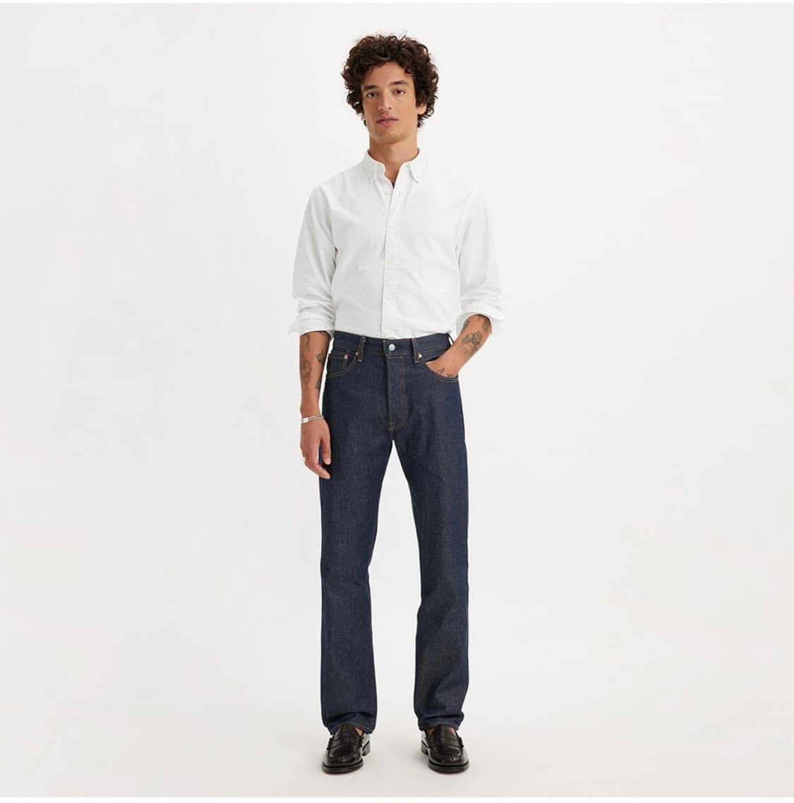 리바이스 501 오리지널 핏 리지드 진 다크 인디고 상품이미지1
