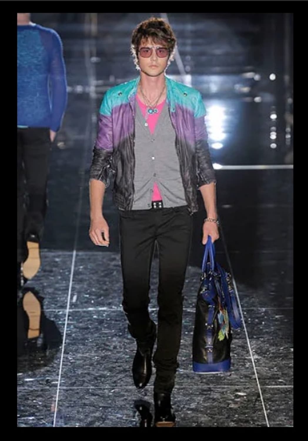 구찌 09ss 그라데이션 레더 바이커 자켓 상품이미지8