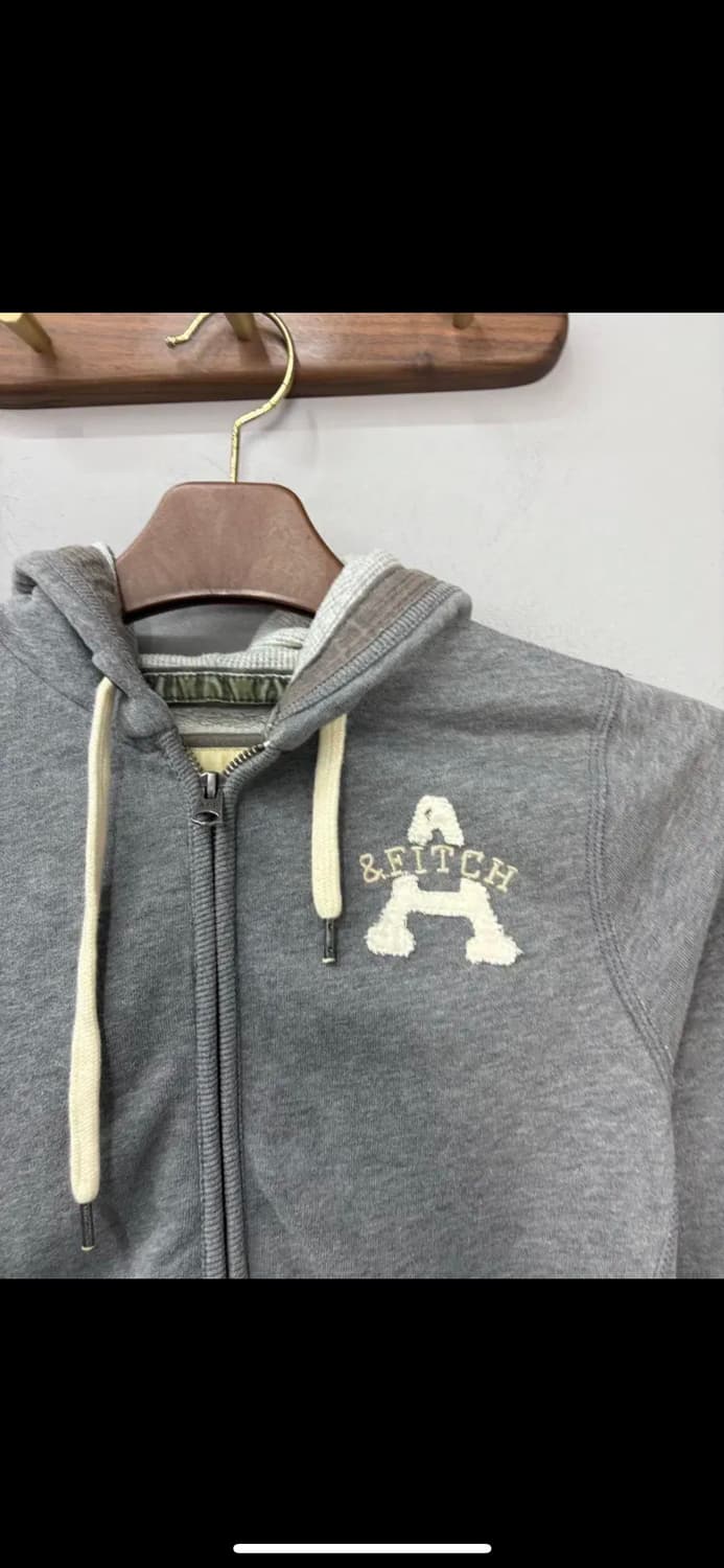 아베크롬비 사이드 패치로고 그레이 후드집업 H1220 상품이미지3