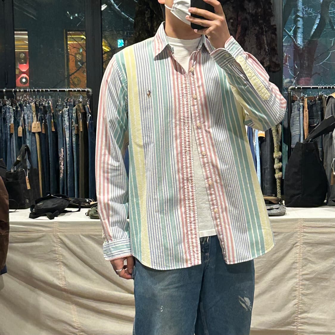 L) 폴로 랄프로렌 클래식핏 멀티 스트라이프 옥스포드 셔츠 상품이미지8