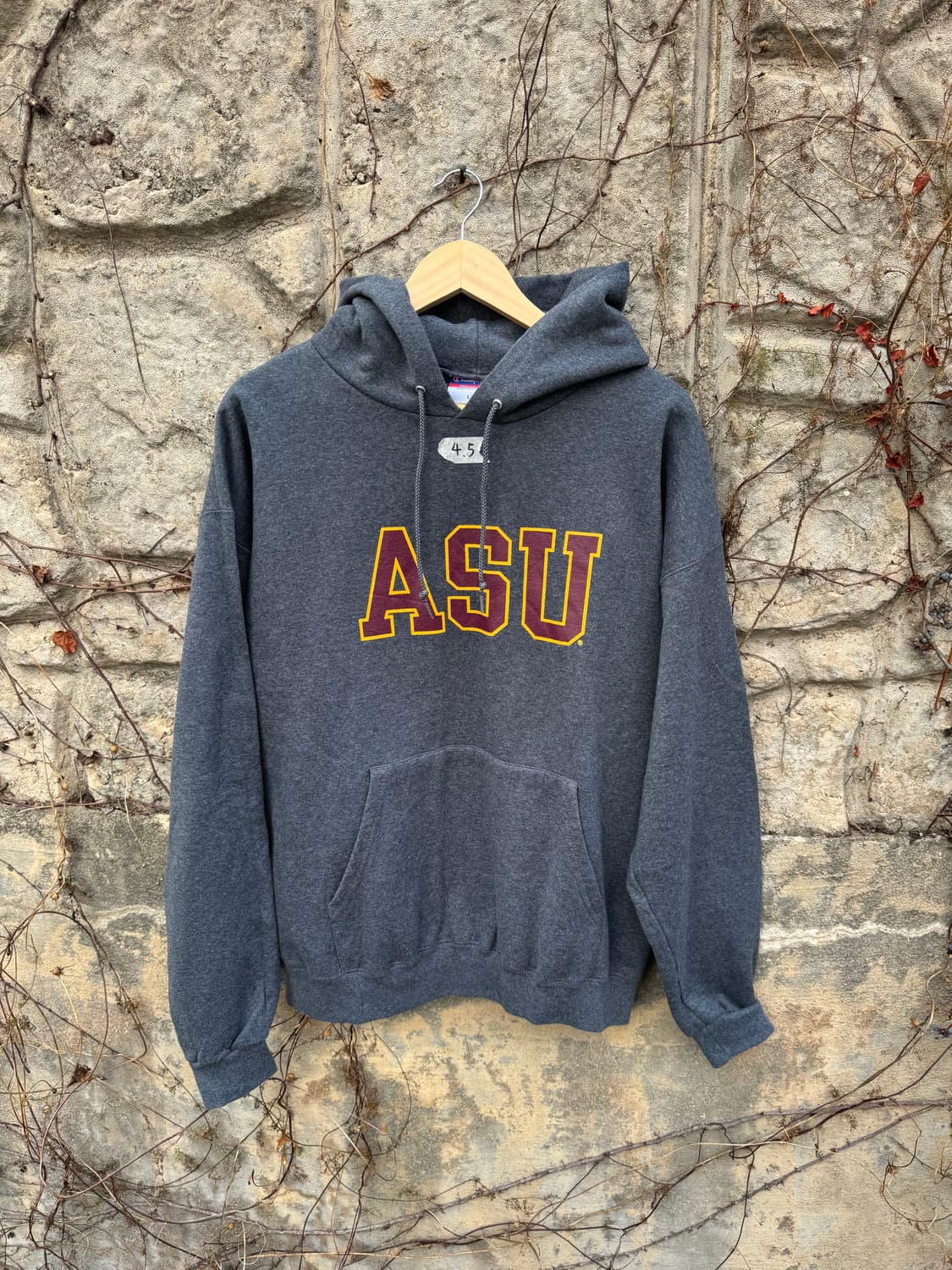 챔피온 빈티지 asu 프린팅 컬리지 대학 후드티 그레이 후드 후디 L 상품이미지1