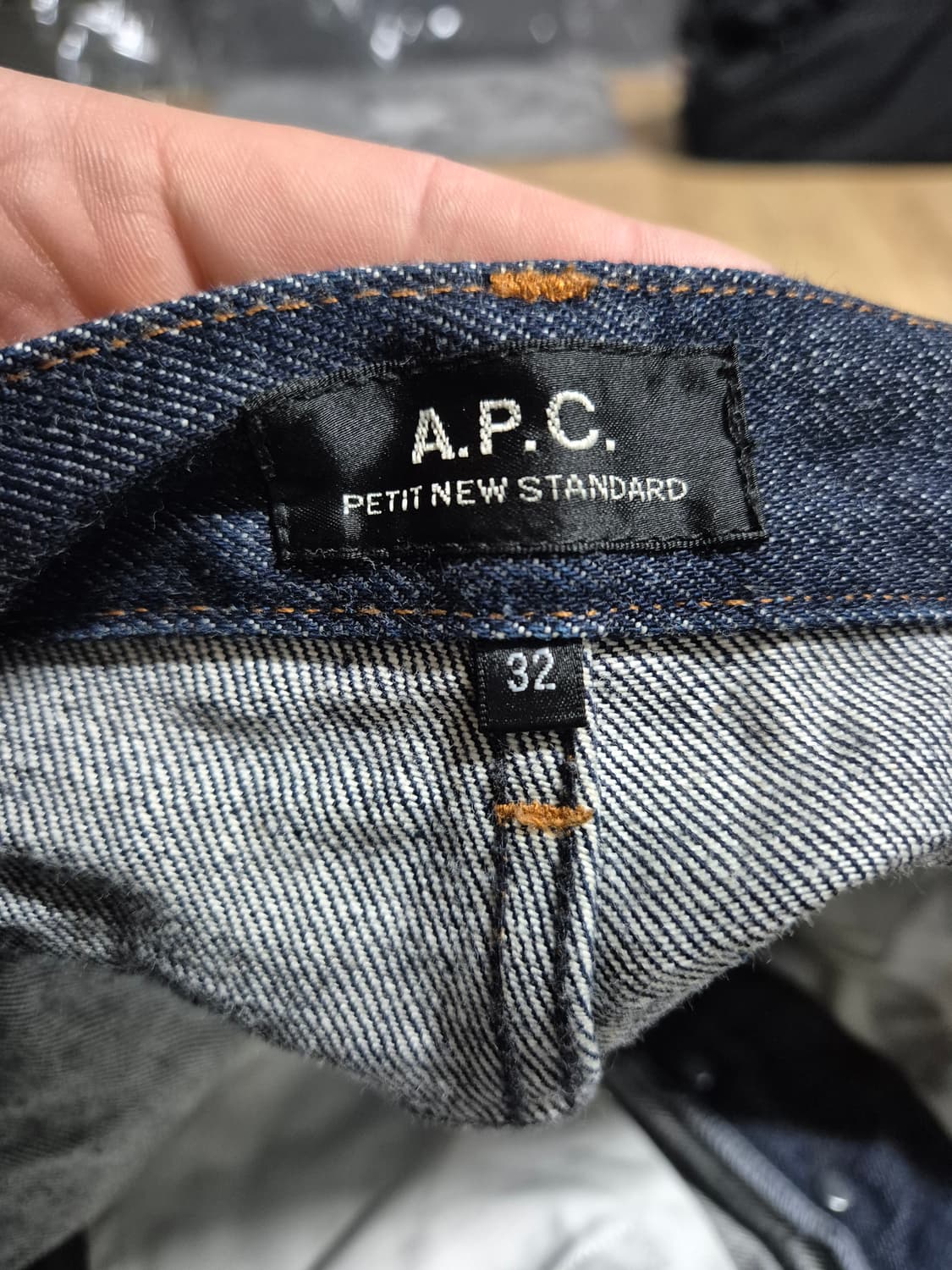 [32] 아페세 apc 쁘디 뉴 스탠다드 셀비지 청바지 진 중청 진청 상품이미지3