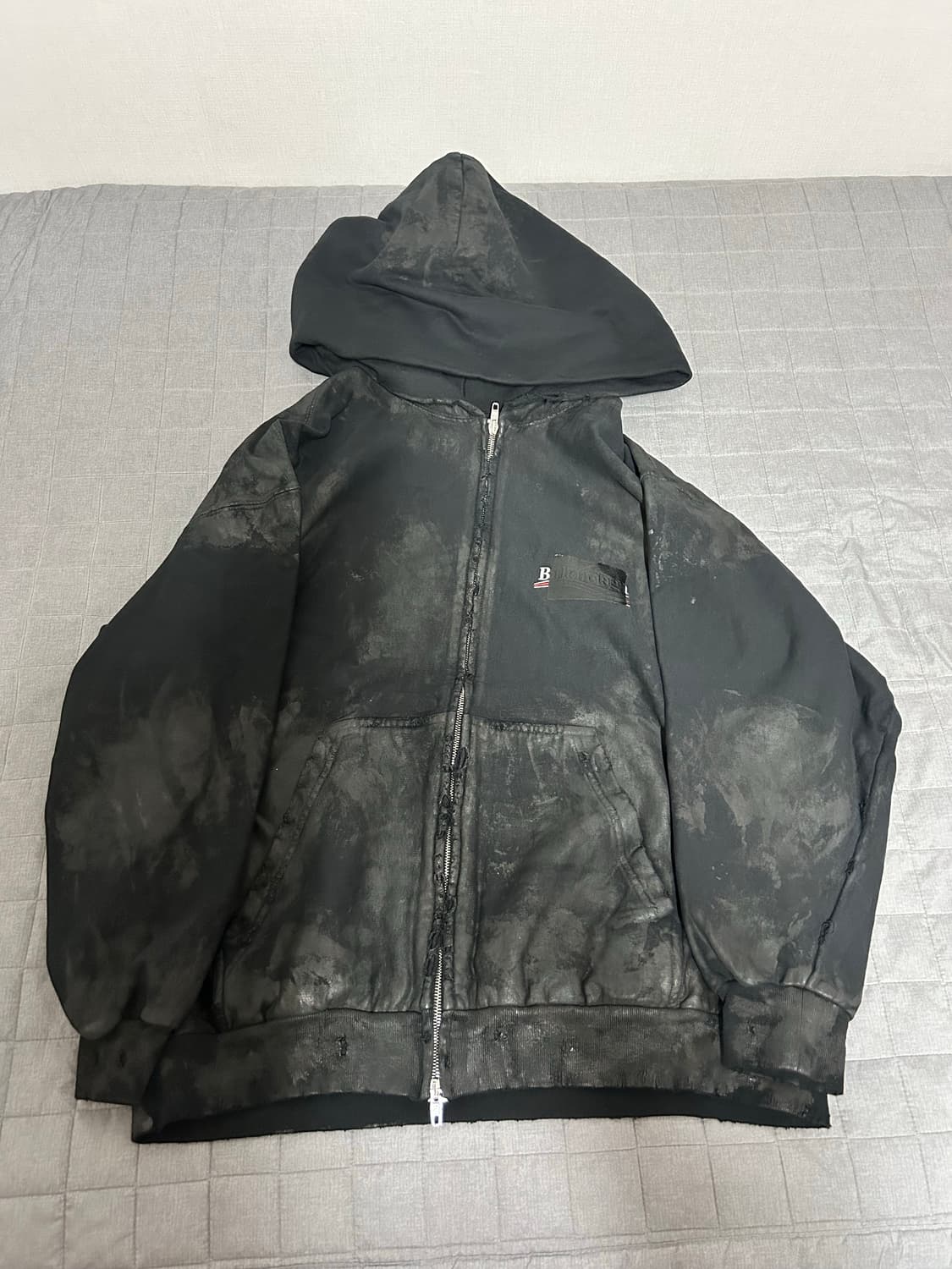 [S] 발렌시아가 더티 스몰핏 개퍼 후드집업 티셔츠 상품이미지1