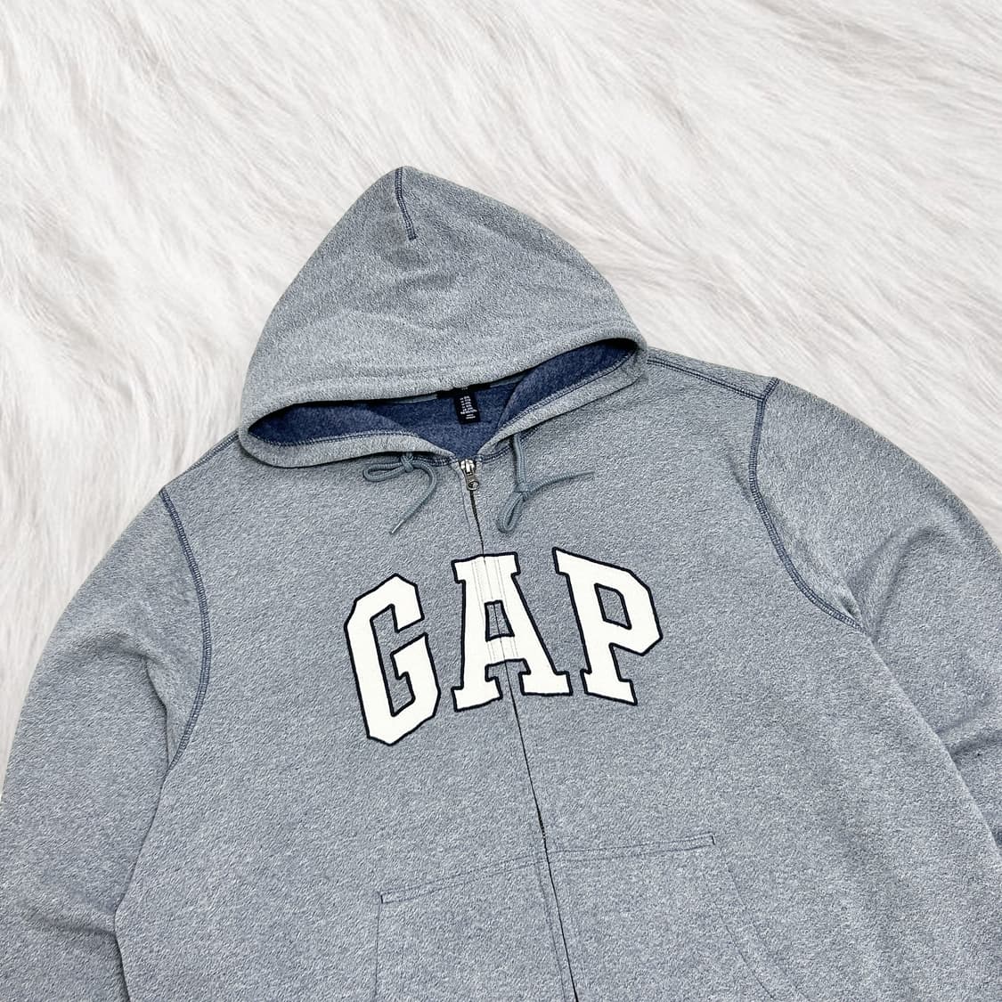 갭 블루 빅로고 후드집업 상품이미지4