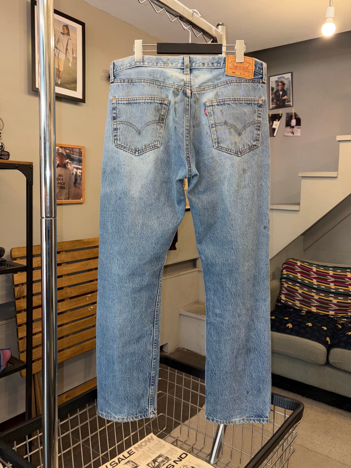 90’s Levi’s 501 USA denim hard washed 상품이미지8