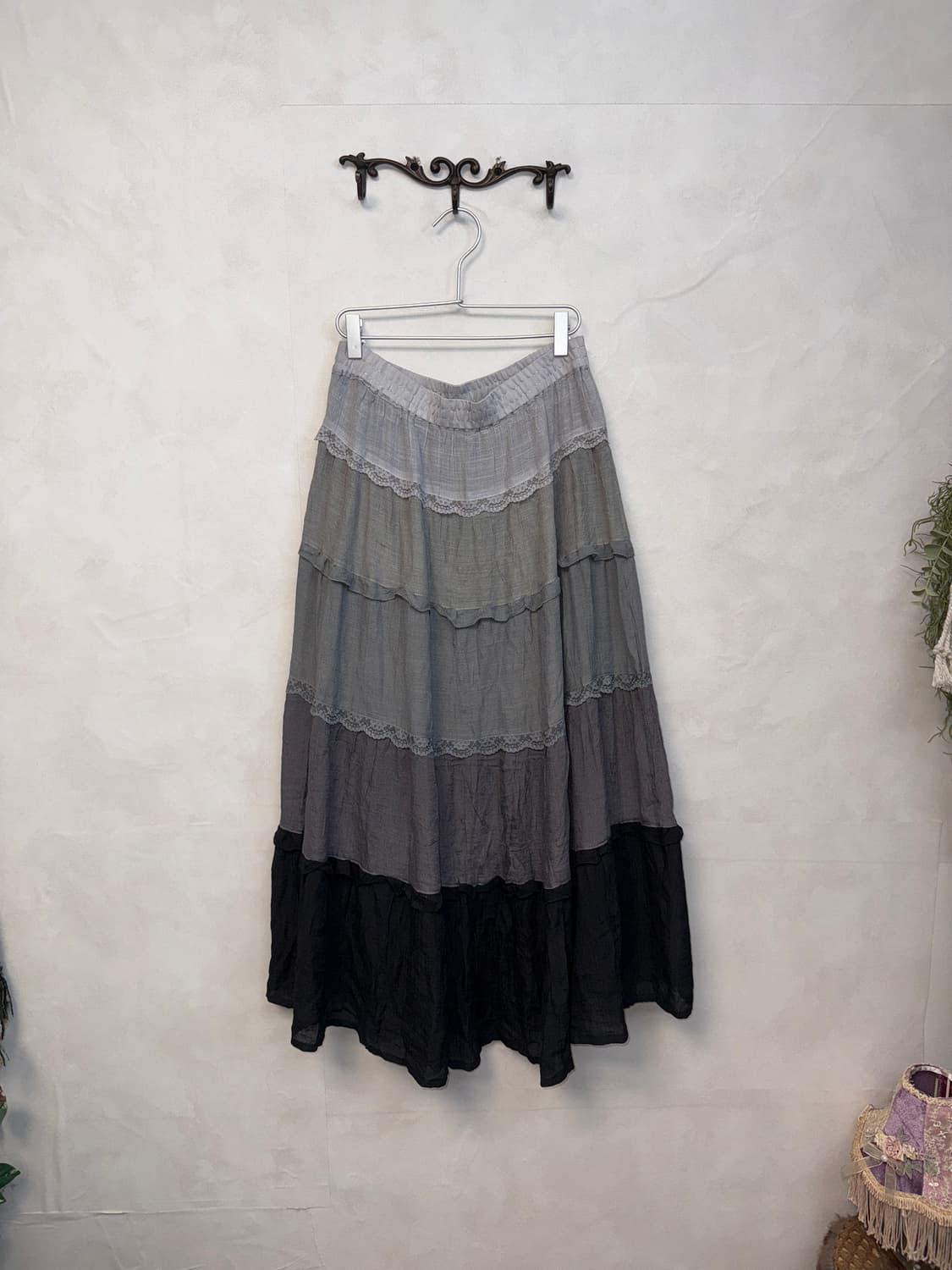 Axesfemme gradient lace button cancan sk 상품이미지4