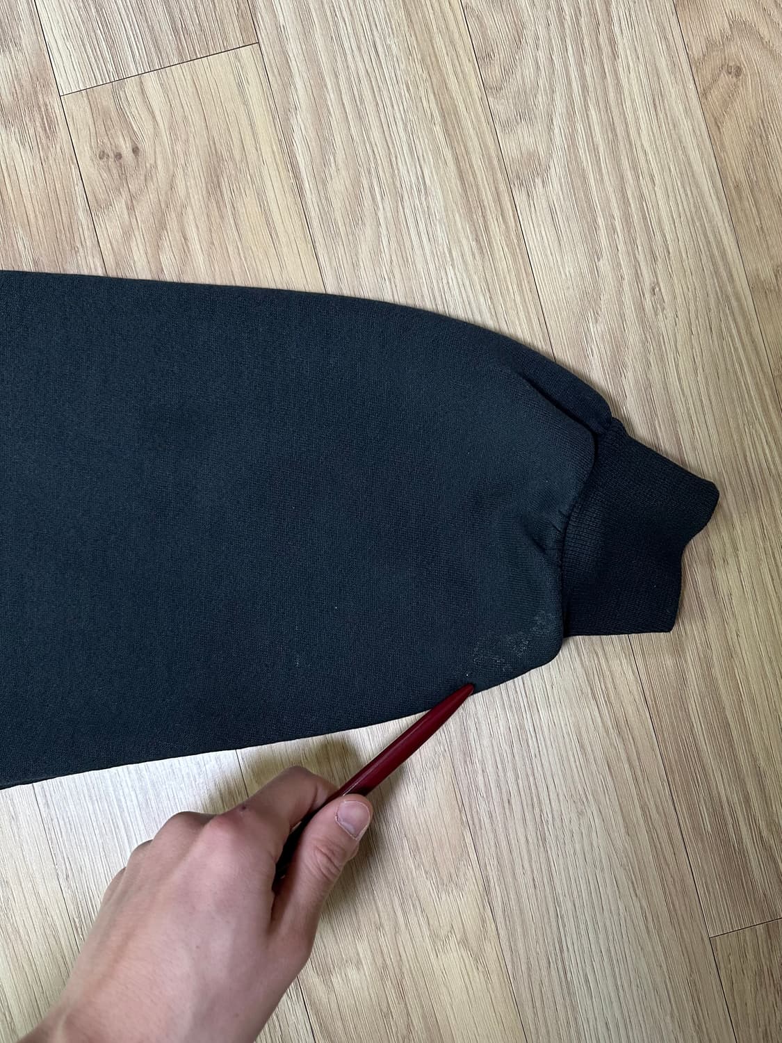 90s 빈티지 러셀 후드 블랙 L USA 상품이미지9