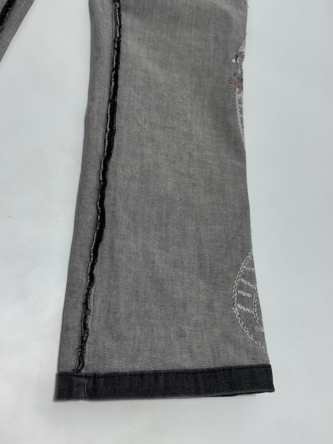 빈티지 y2k 올드스쿨 자수 데님팬츠 상품이미지6