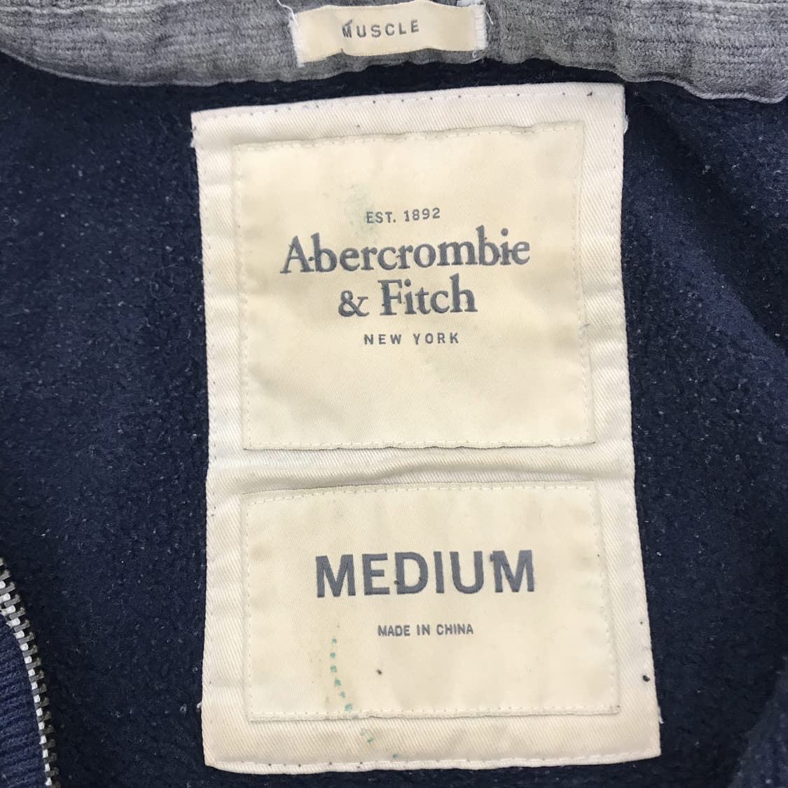 아베크롬비 Y2K 네이비 아치로고 후드집업 [M] 상품이미지4