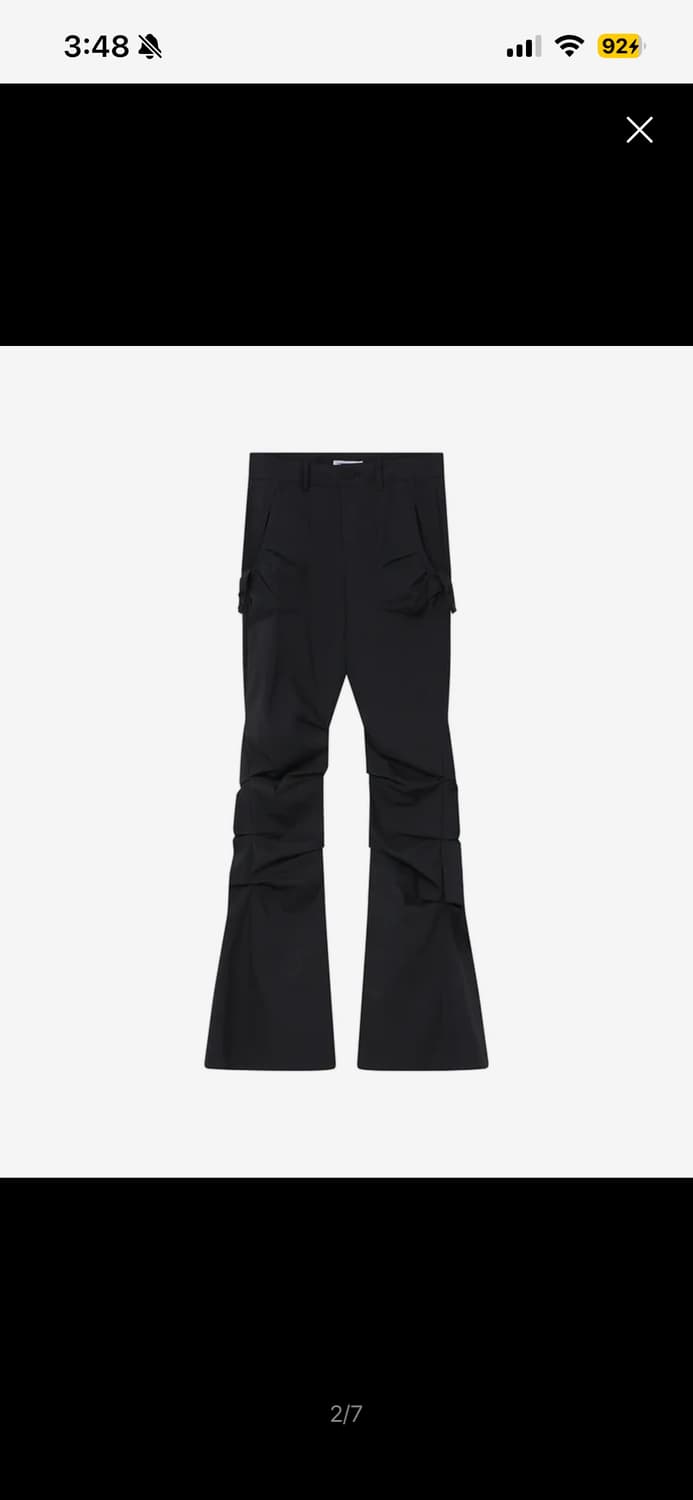 택o)미세키서울 Shirring pocket bootscut팬츠 레이 상품이미지2