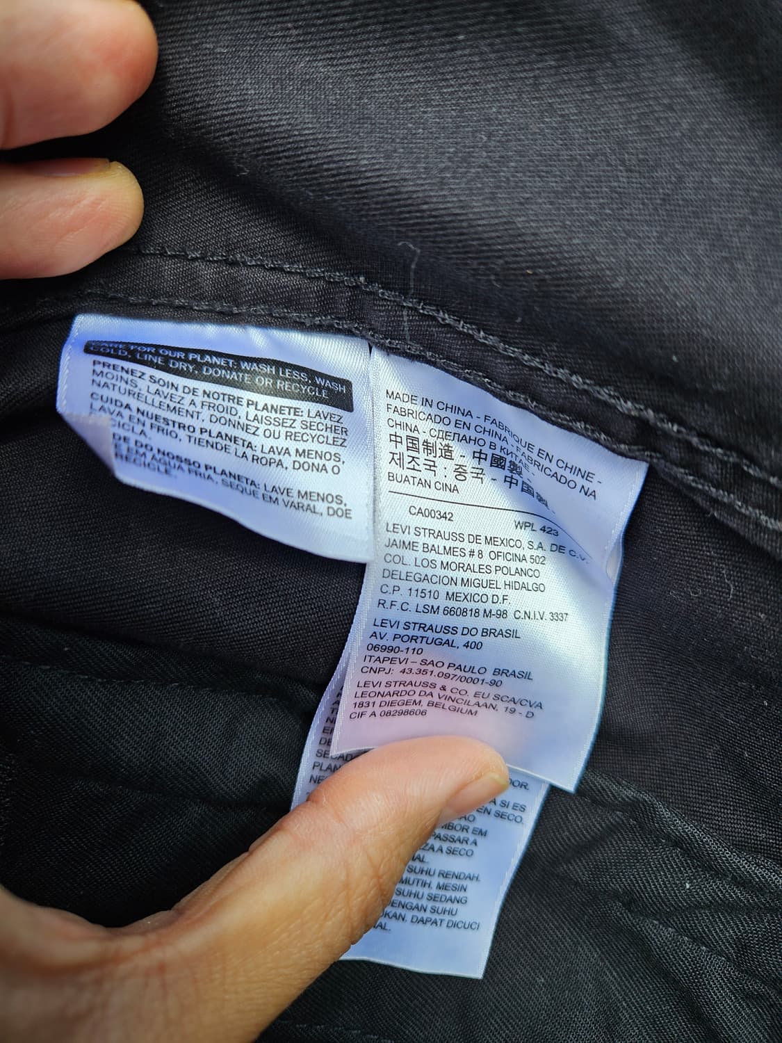 Levi's 리바이스 블랙 데님 자켓 (M / 100) 상품이미지7