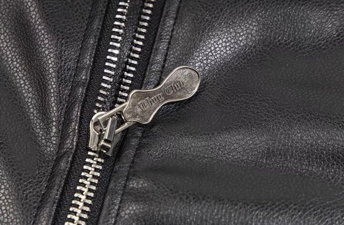 떠그 클럽 빅 락 레더 자켓 블랙 상품이미지5