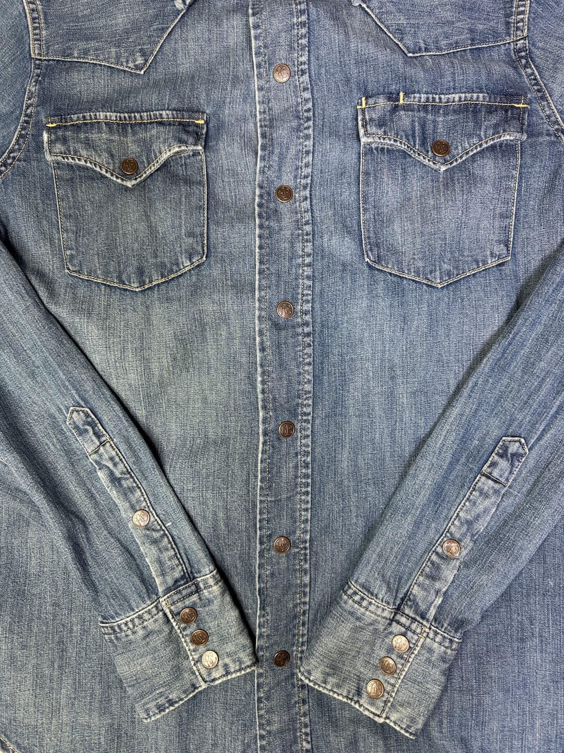 폴로 랄프로렌 빈티지 웨스턴 데님 셔츠 S 상품이미지2