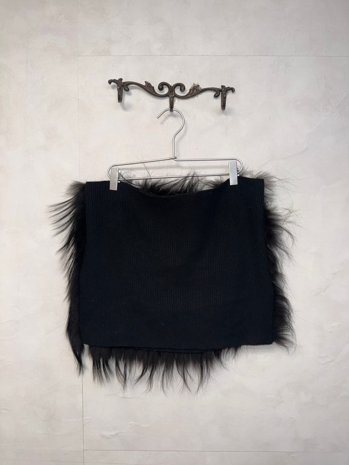 Black grunge hair fur warmer 상품이미지5