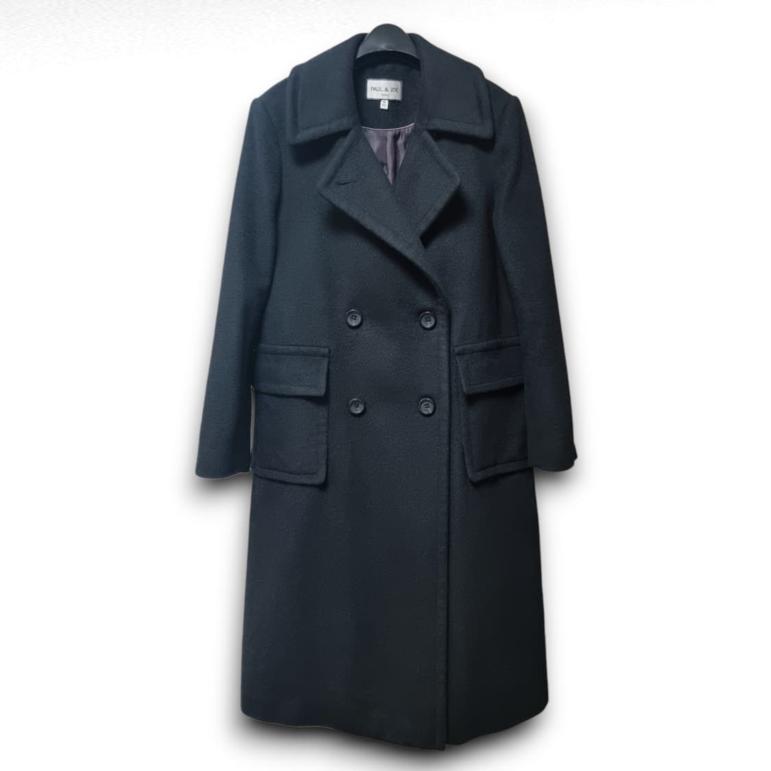 폴앤조 여성 블랙 더블코트 M(66) 상품이미지4