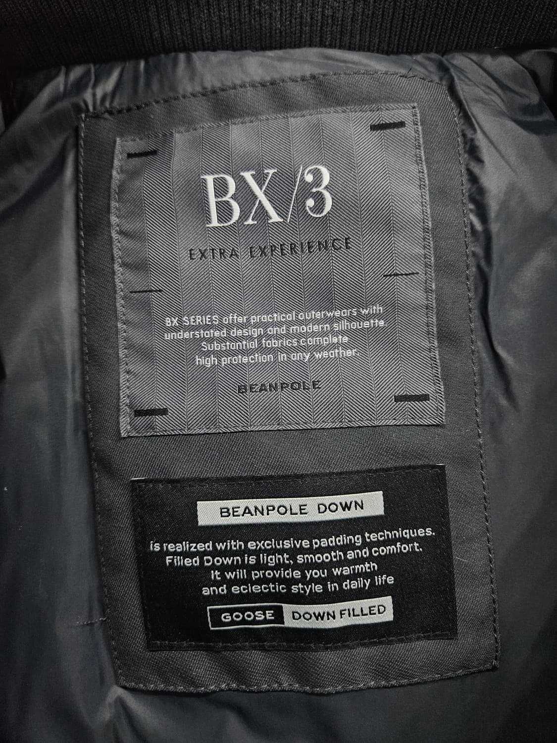 빈폴 다크그레이컬러 남성 100 구스다운 하프패딩 상품이미지9