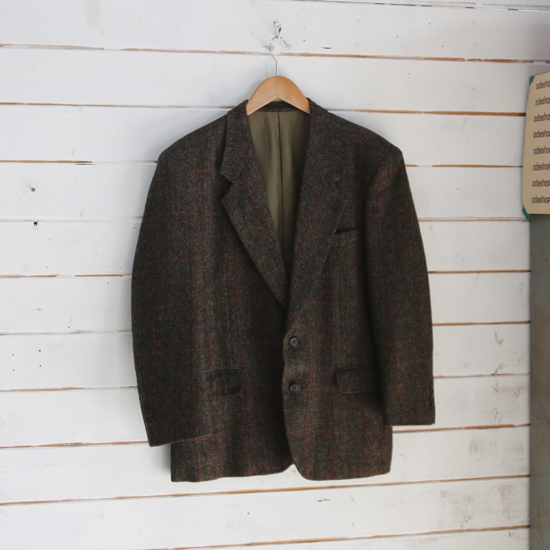 (착용컷) SALAZAR 울 체크 블레이져 (남성용 98) 상품이미지1