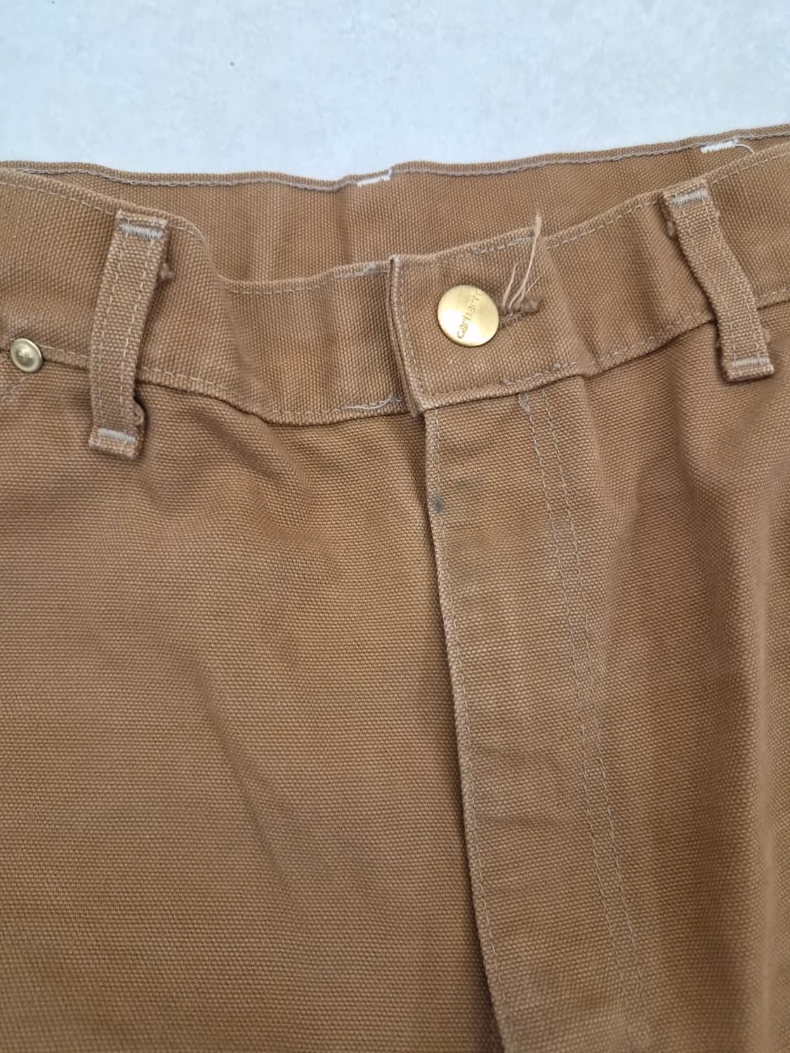 빈티지 바람개비라벨 칼하트 더블니 브라운 34×30 상품이미지4