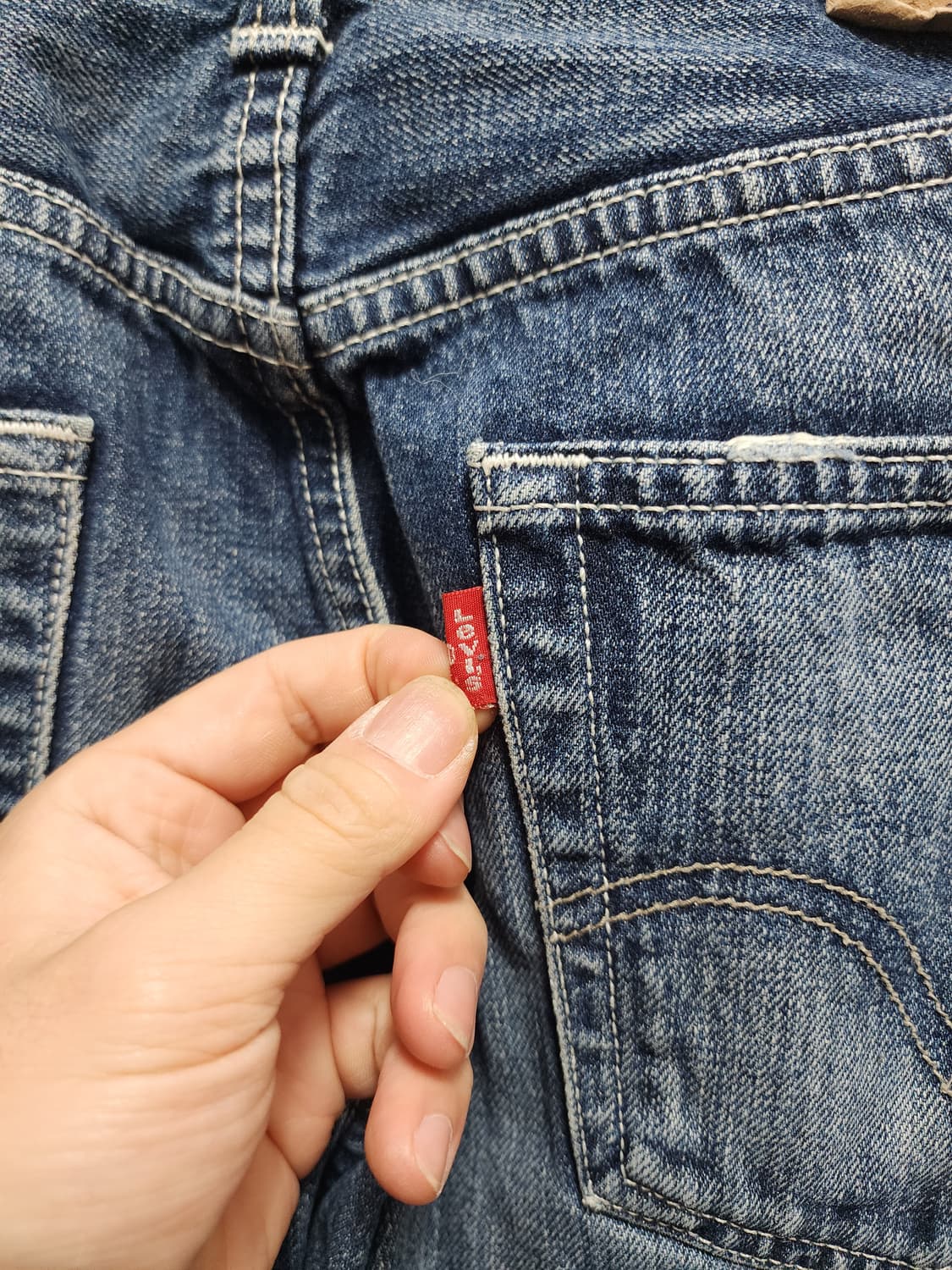 JPN 리바이스 90s 501 데미지 워싱 데님 팬츠 상품이미지4