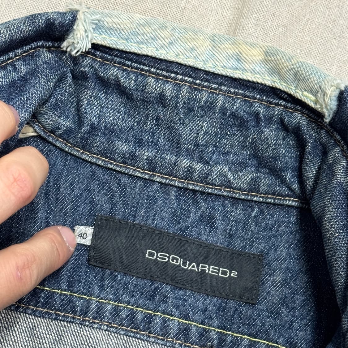 디스퀘어드2 우먼 패치워크 자수 크롭 데님자켓 40 상품이미지6