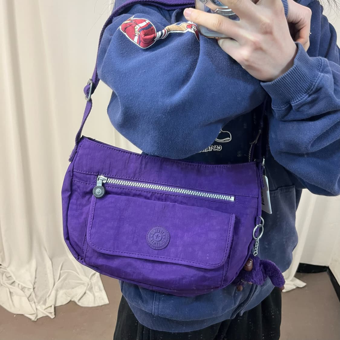 Kipling purple shoulder bag 상품이미지3